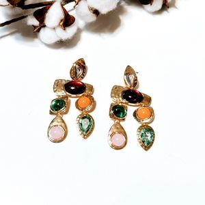 Crystal drop earrings N78